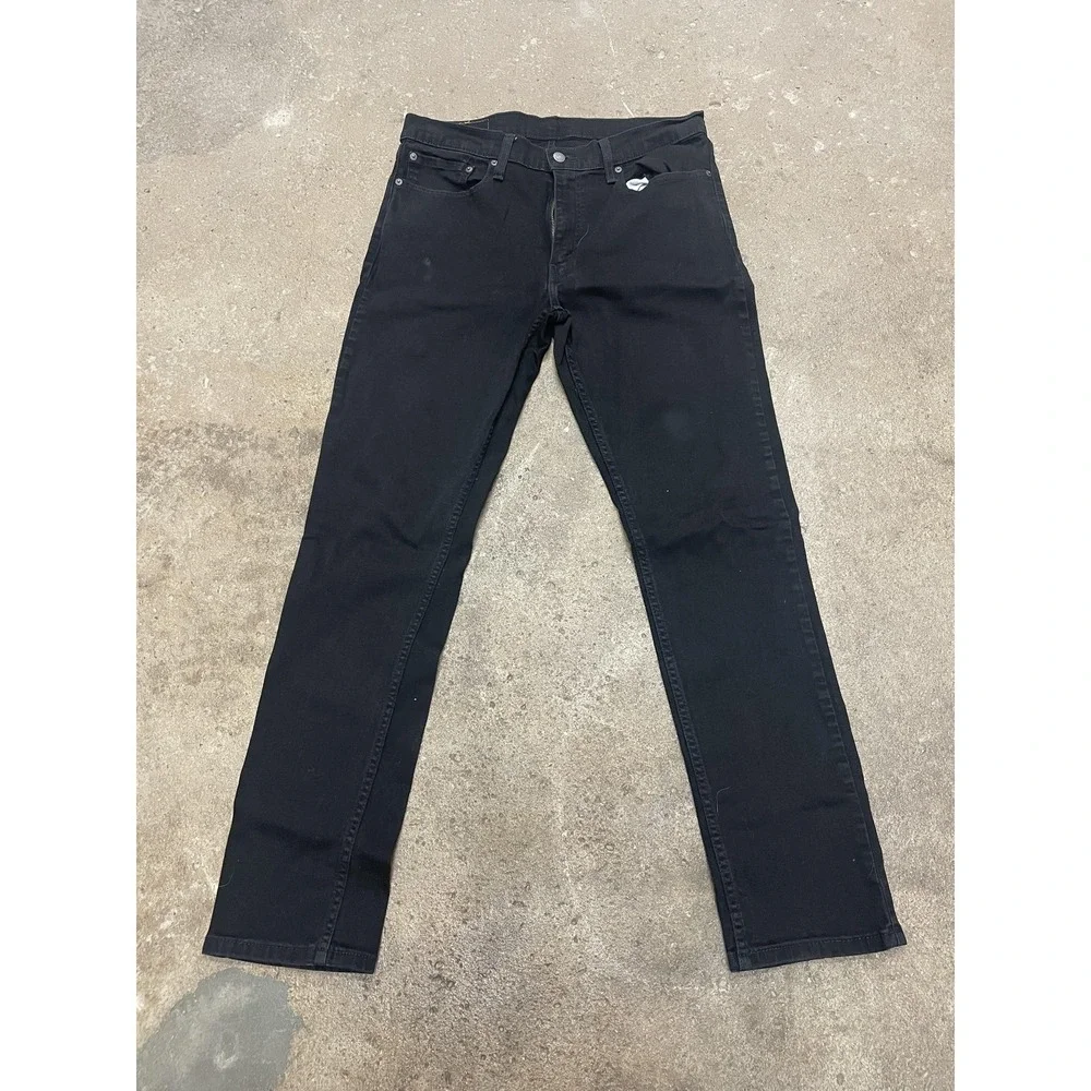 Levis 511 Jeans Mens 36x34 Black Denim Slim Fit Straight Leg Zip Fly 5-Pocket